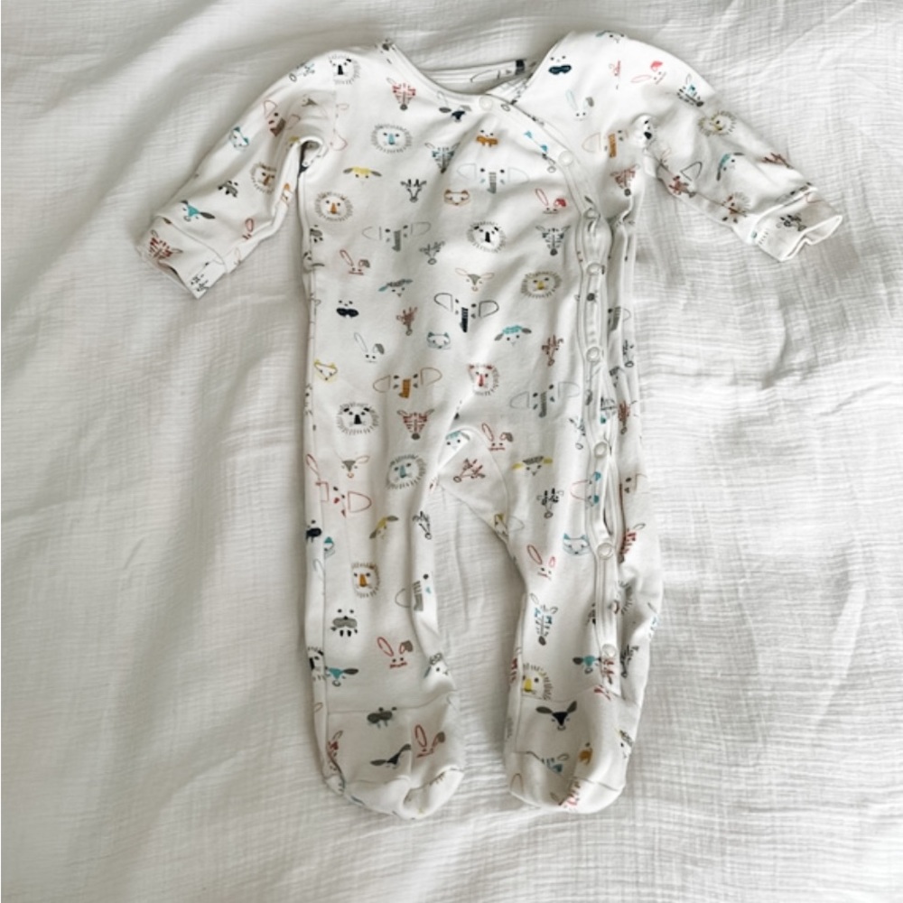 3/$20 Animal Print Sleeper | Indigo | 3-6 Months